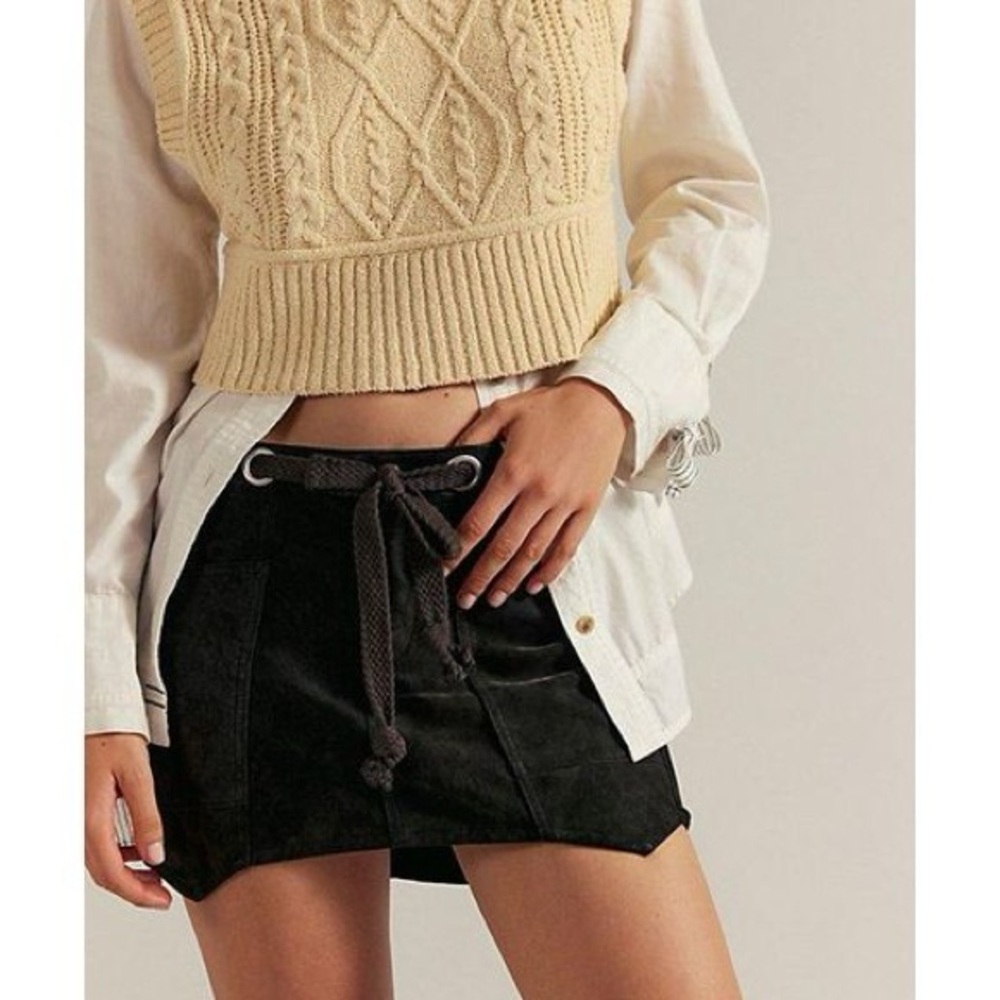 Free people We The Free Moxie Vegan Suede Mini Skirt
